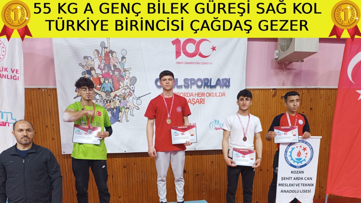 Bilek Güreşinde Türkiye Birinciliği